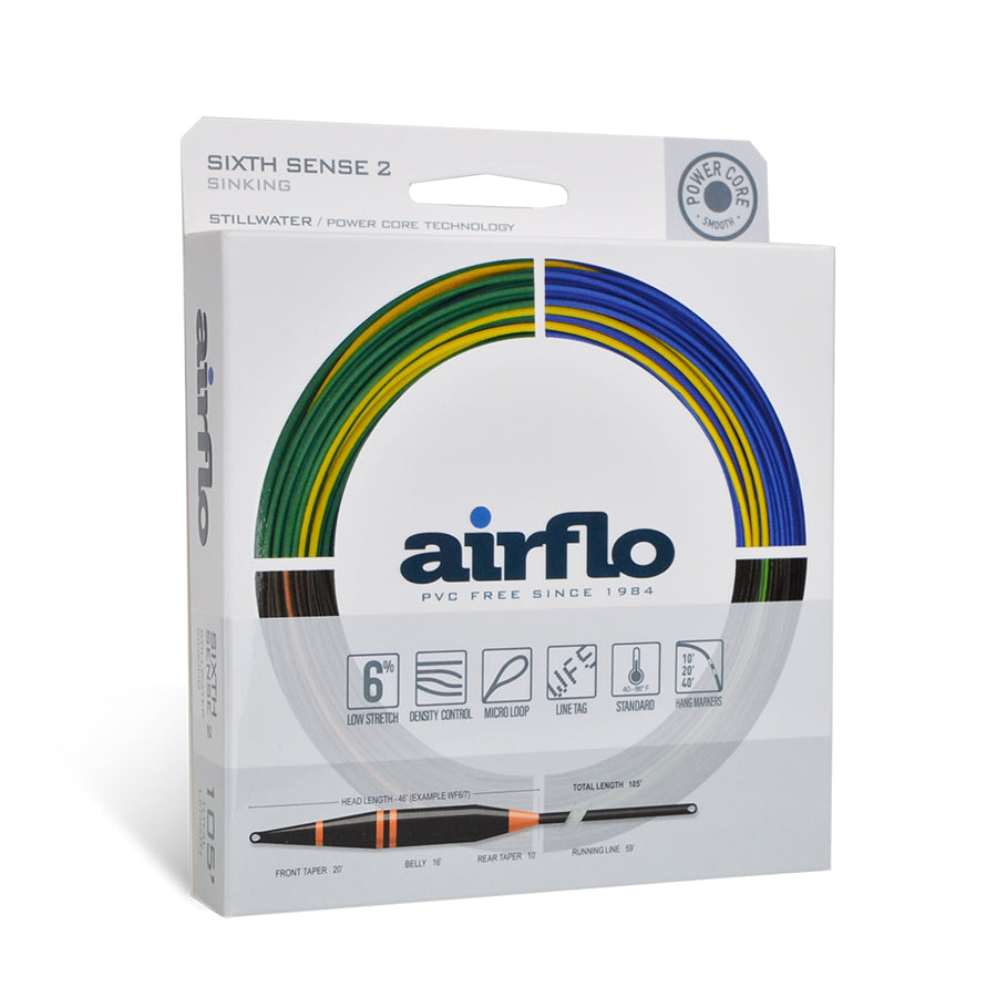airflo delta graphite fly reel 6 8 Sixth Sense 2 Sinking Fly Lines