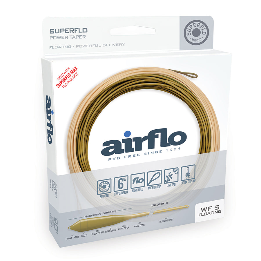 Airflo【エアフロ】フライライン ◆リッジ2.0 パワーテーパーWF4F Superflo Ridge 2.0 Power Taper Floating Fly Line | Airflo USA