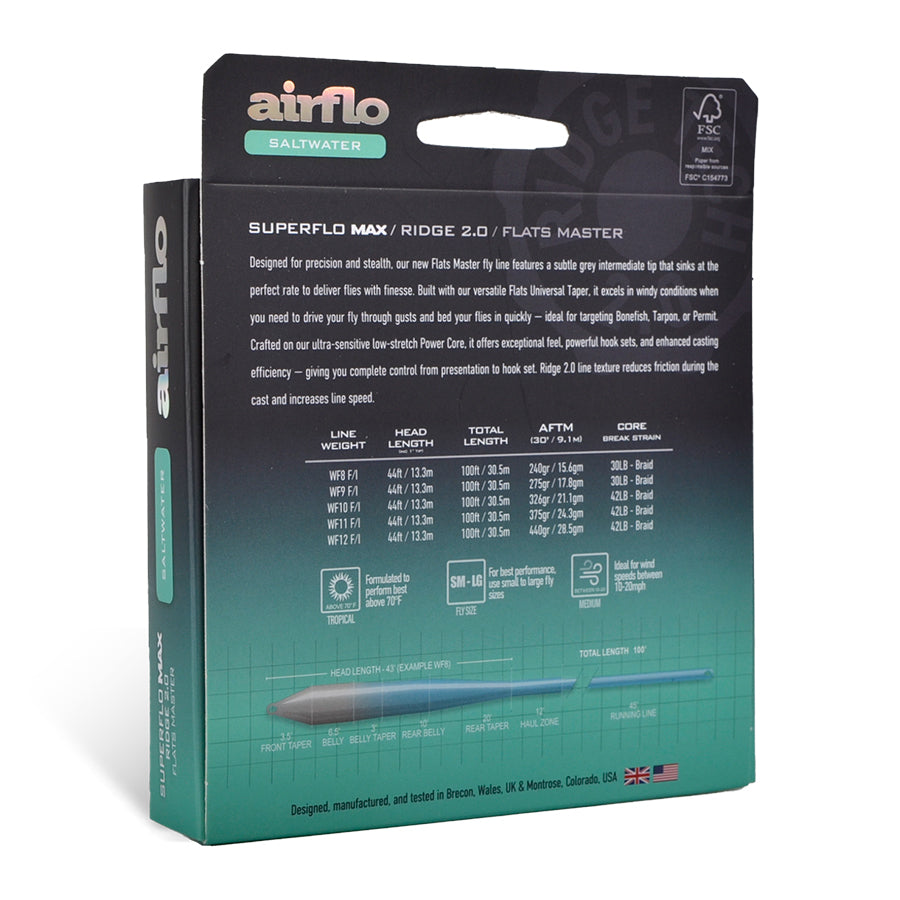 Superflo Max Ridge 2.0 Flats Master Fly Line | Airflo Fishing