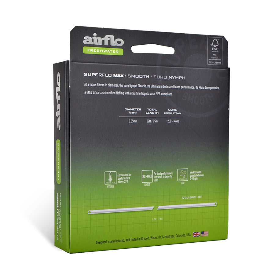 SUPERFLO MAX SMOOTH - EURO NYMPH - CLEAR MONO CORE